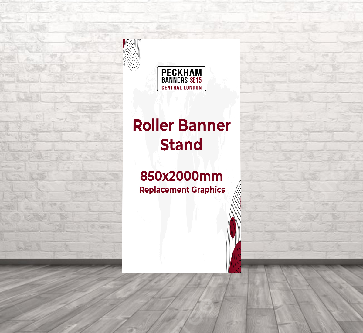 Roller Banner Stand 850mm x 2000mm Replacement Graphics