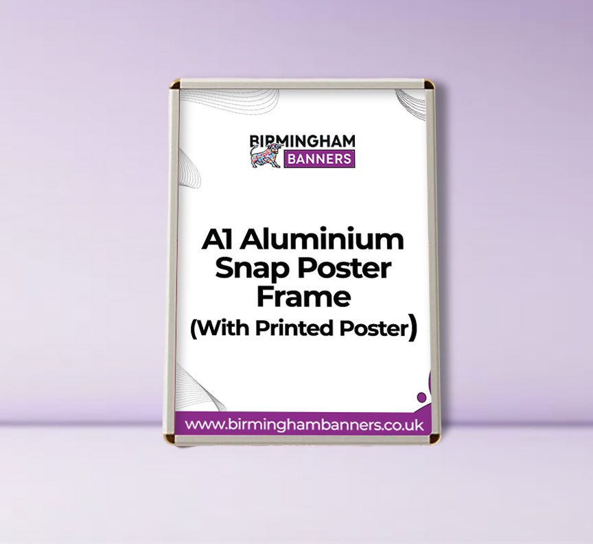 A1 Aluminium Snap Poster Frame (With Printed Poster)