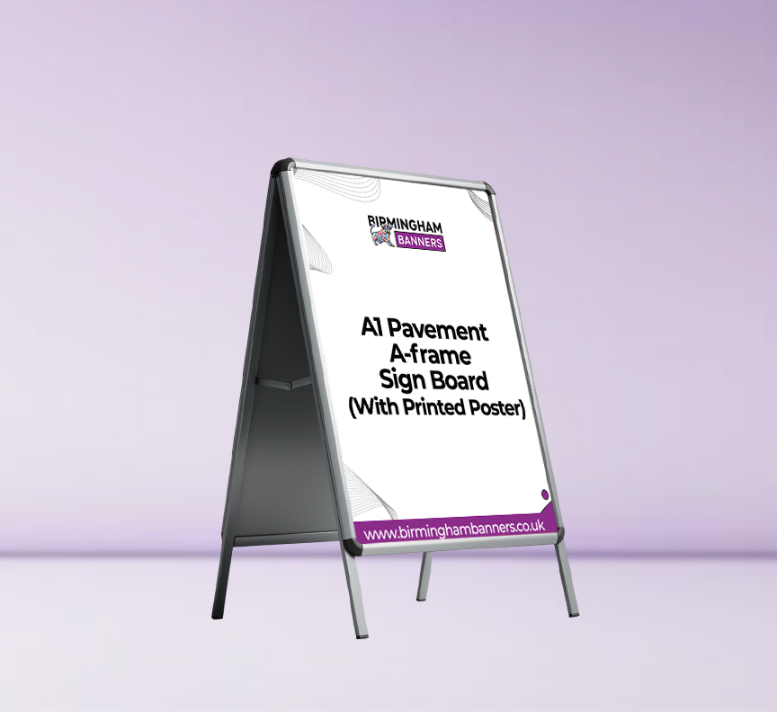 A1 Pavement A-frame Sign Board (With Printed Poster)