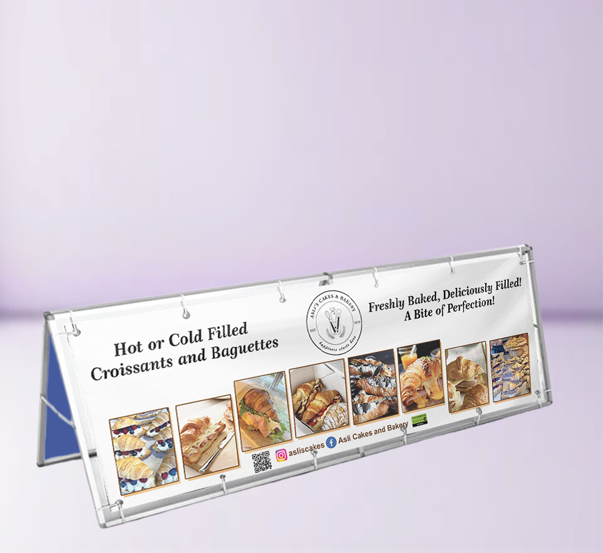 Outdoor Barrier Frame 3000mm x 1000mm (With Banner)