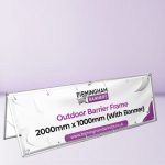 Outdoor Barrier Frame 2000mm x 1000mm (With Banner)
