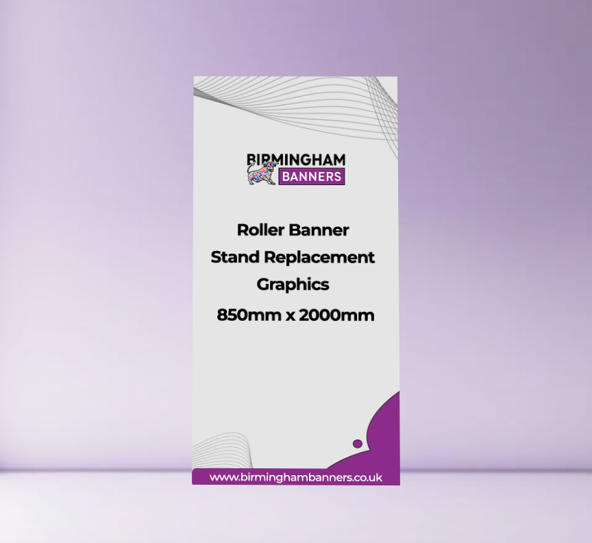 Roller Banner Stand 850mm x 2000mm Replacement Graphics