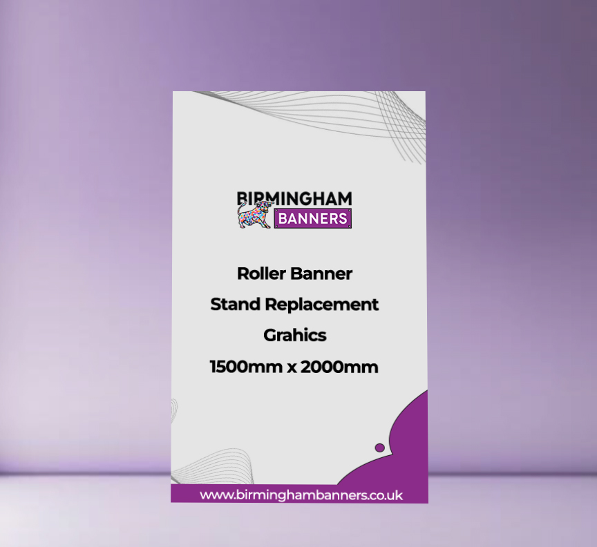 Roller Banner Stand 1500mm x 2000mm Replacement Graphics