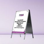 Sandwich Pavement A-frame Sign Board 900mm x 600mm (with Printed Poster)