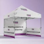 Printed Pop Up Gazebo 3m x 3m (with Wheeled Case & Pegs)