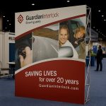 3m x 3m Straight Pop Up Exhibition Backdrop Stand With Printed Magnetic Graphics