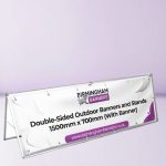Double-Sided Outdoor Banners and Stands 1500mm x 700mm (With Banner)