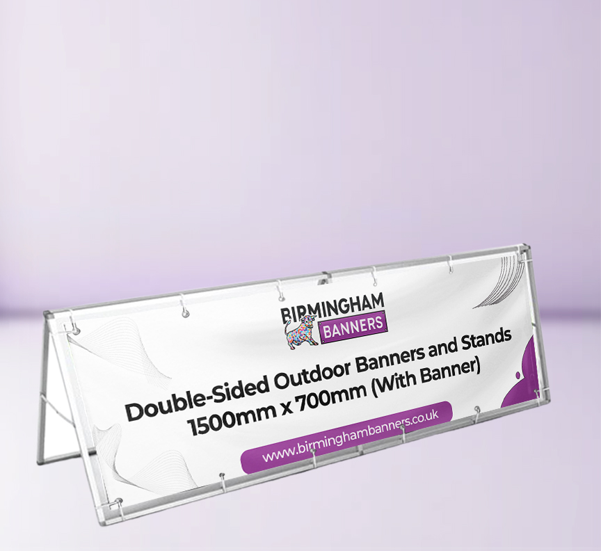 Double-Sided Outdoor Banners and Stands 1500mm x 700mm (With Banner)