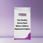 Floor Standing Banner Stand 850mm x 2000mm Replacement Graphics