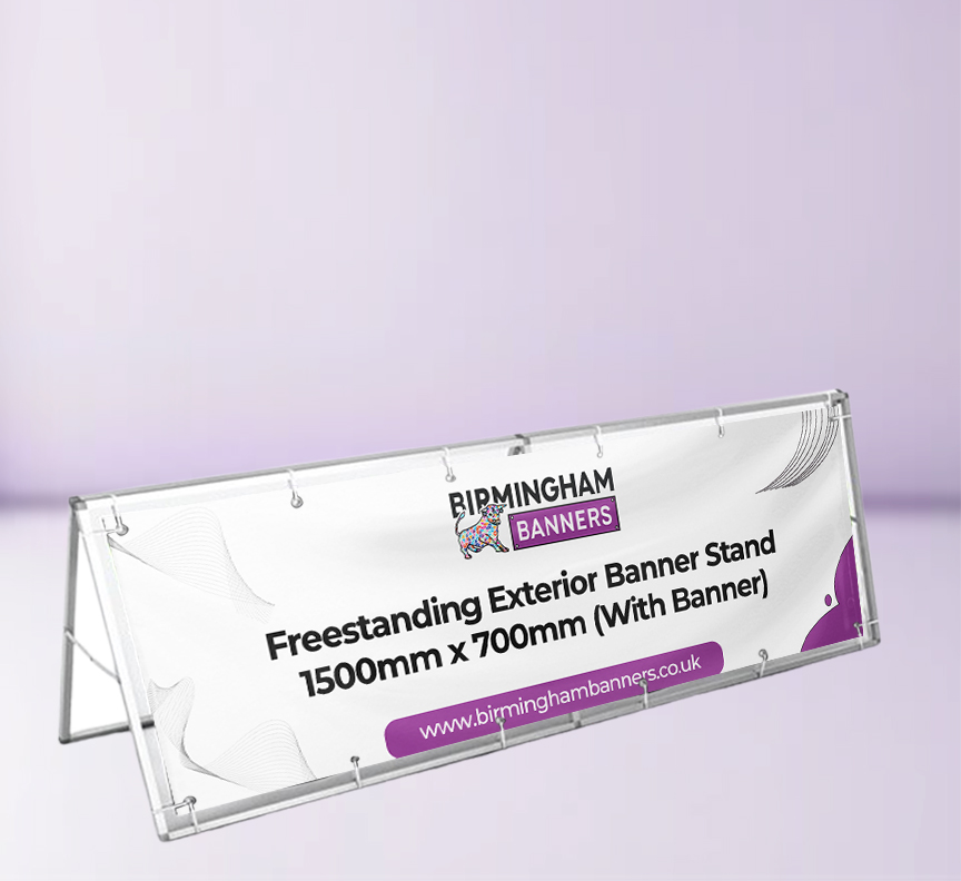 Freestanding Exterior Banner Stand 1500mm x 700mm (With Banner)