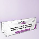 Freestanding Exterior Banner Stand 3000mm x 1000mm (With Banner)
