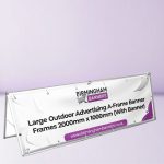 Large Outdoor Advertising A-Frame Banner Frames 2000mm x 1000mm (With Banner)