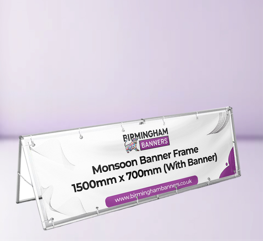 Monsoon Banner Frame 1500mm x 700mm (With Banner)