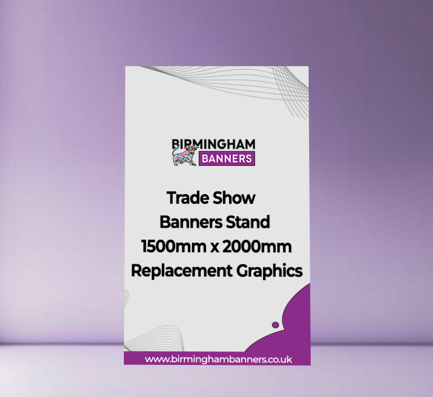 Trade Show Banner Stand 1500mm x 2000mm Replacement Graphics