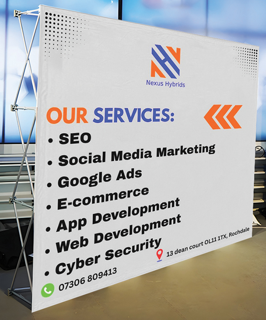 Straight Pop Up Exhibition Backdrop Stand With Printed Fabric Graphics